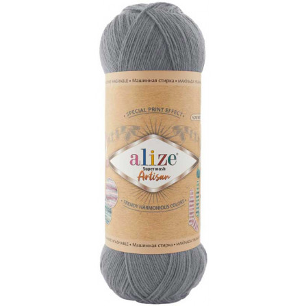 ALIZE SUPERWASH ARTISAN 836 сірий