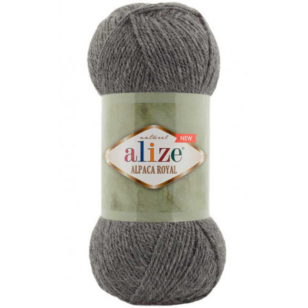 ALIZE ALPACA ROYAL NEW 196 сірий меланж