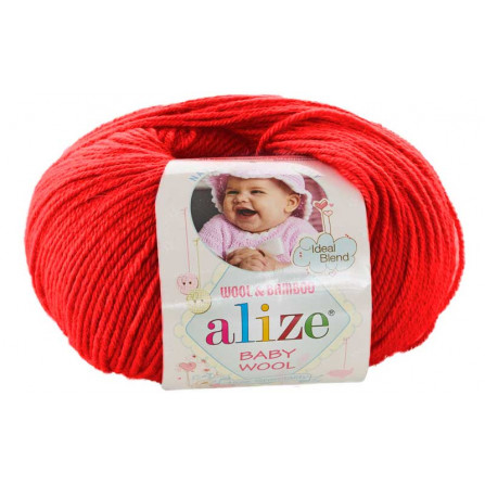 ALIZE BABY WOOL 56 червоний