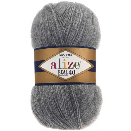 ALIZE ANGORA REAL40 182 средне-серый меланж