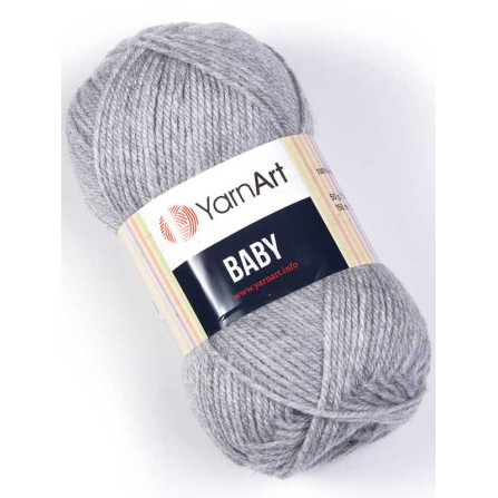 YARNART BABY 195 світло-сірий меланж