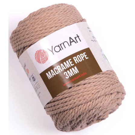 YARNART MACRAME ROPE 3MM 768 кава з молоком