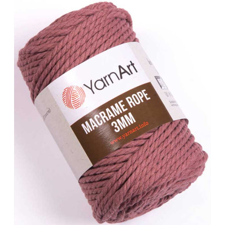 YARNART MACRAME ROPE 3MM 792 вяла троянда