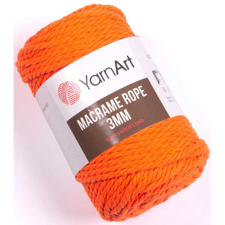 YARNART MACRAME ROPE 3MM 800 морквяний