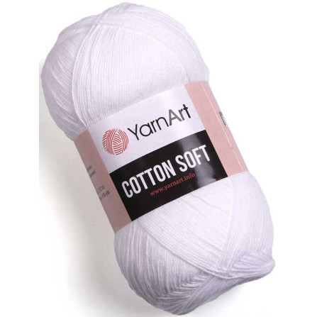 YARNART COTTON SOFT 62 яскраво-білий