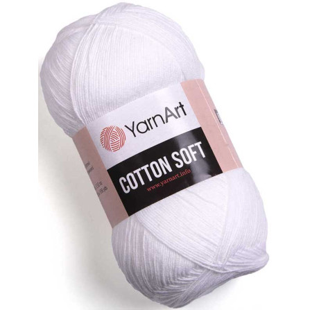 YARNART COTTON SOFT 62 ярко-белый