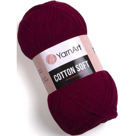 YARNART COTTON SOFT 66 бордовий