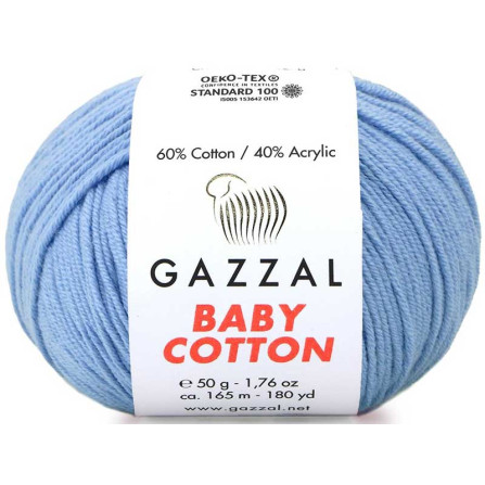 GAZZAL BABY COTTON 3423 ярко-голубой