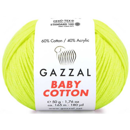 GAZZAL BABY COTTON 3462 неоновий жовтий