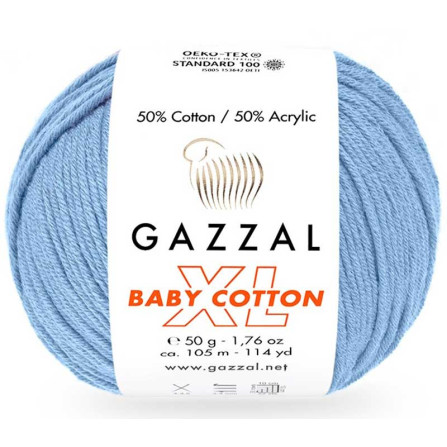 GAZZAL BABY COTTON XL 3423 яскраво-блакитний