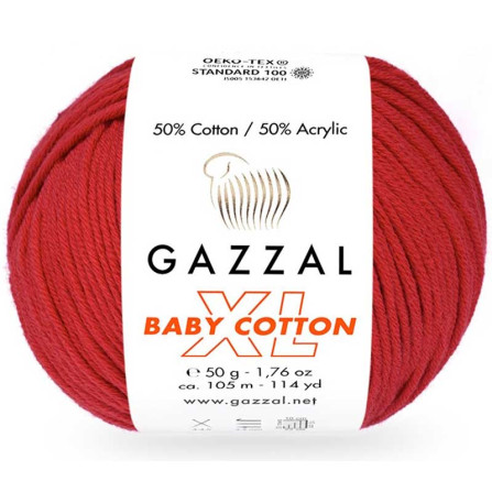 GAZZAL BABY COTTON XL 3443 криваво-червоний