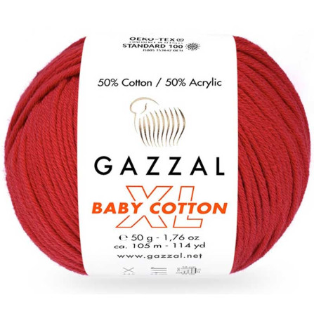 GAZZAL BABY COTTON XL 3443 кроваво-красный