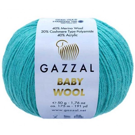 GAZZAL BABY WOOL 820 бирюза