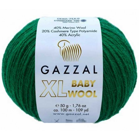 GAZZAL BABY WOOL XL 814 зелена трава