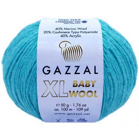 GAZZAL BABY WOOL XL 820 бірюза