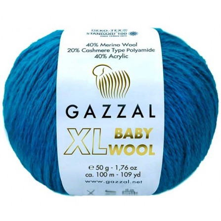 GAZZAL BABY WOOL XL 822 темно-бірюзовий
