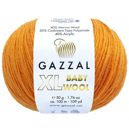 GAZZAL BABY WOOL XL 837 помаранчевий