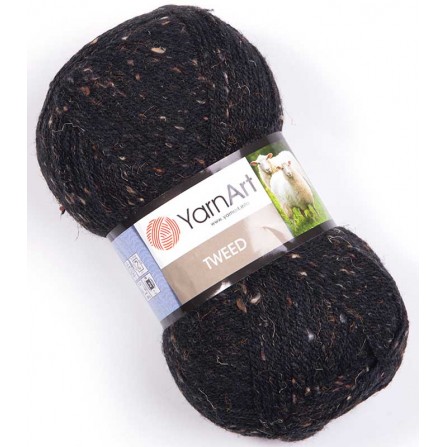 YARNART TWEED 228 чёрный