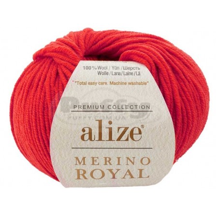 ALIZE MERINO ROYAL 56 червоний