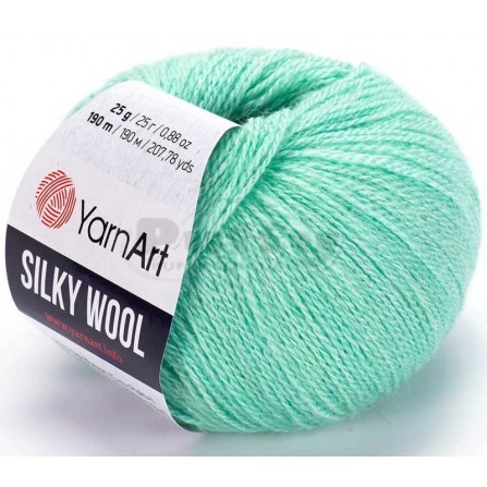 YARNART SILKY WOOL 340 м'ятний