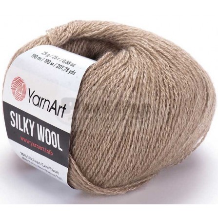 YARNART SILKY WOOL 342 кофе с молоком