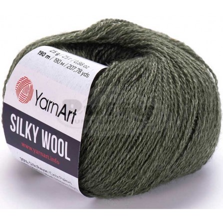 YARNART SILKY WOOL 346 хакі