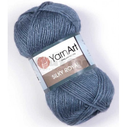 YARNART SILKY ROYAL 431 сірий джинс