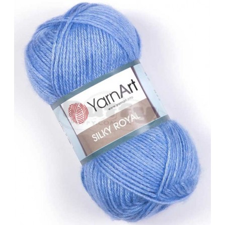 YARNART SILKY ROYAL 443 яскраво-блакитний