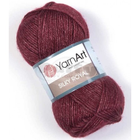 YARNART SILKY ROYAL 444 бордовий