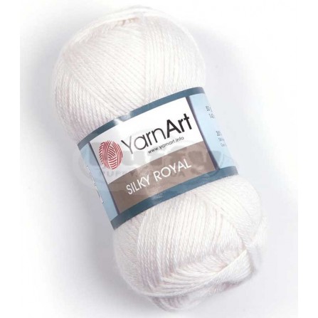 YARNART SILKY ROYAL 447 білий