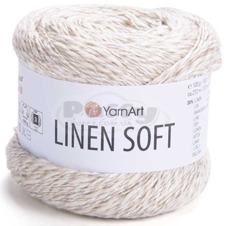 YARNART LINEN SOFT 7303 світло-молочний