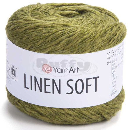 YARNART LINEN SOFT 7314 зелена черепаха