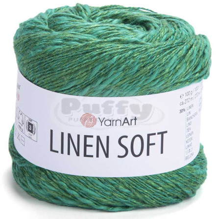 YARNART LINEN SOFT 7315 смарагдовий