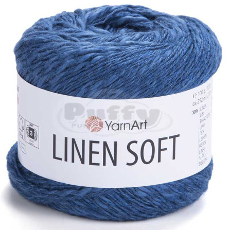 YARNART LINEN SOFT 7317 темно-синій джинс