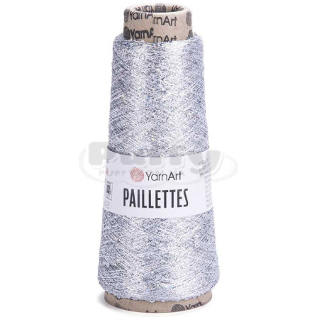 YARNART PAILLETTES 8001 срібло