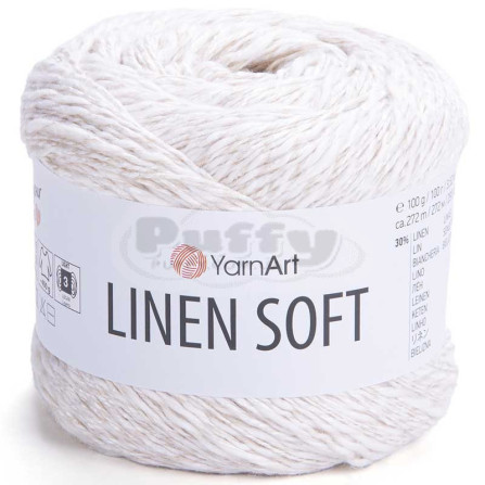 YARNART LINEN SOFT 7301 білий