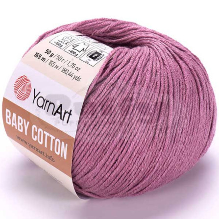 YARNART BABY COTTON 419 темно-суха троянда