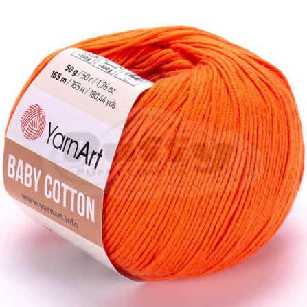 YARNART BABY COTTON 421 яскраво-помаранчевий 