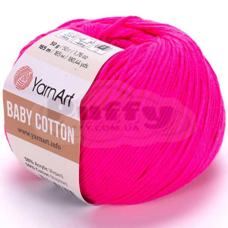 YARNART BABY COTTON 422 малиновий