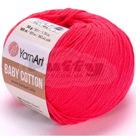 YARNART BABY COTTON 423 яскраво-червоний