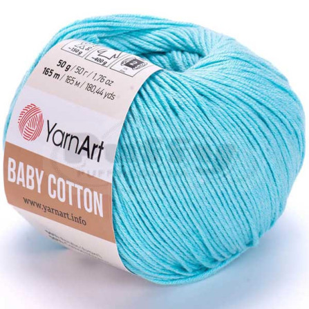 YARNART BABY COTTON 446 блакитна бірюза