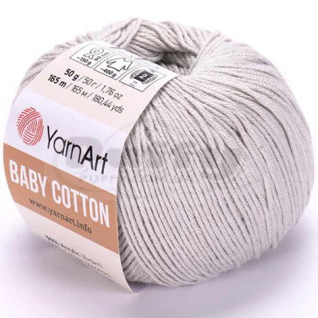 YARNART BABY COTTON 451 пастельно-сірий