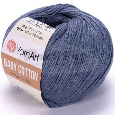 YARNART BABY COTTON 453 джинс меланж