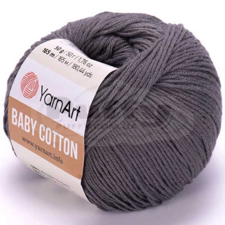 YARNART BABY COTTON 454 темно-сірий