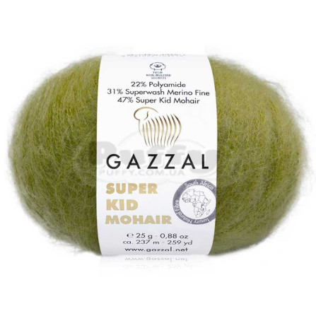 GAZZAL SUPER KID MOHAIR 64422 оливка