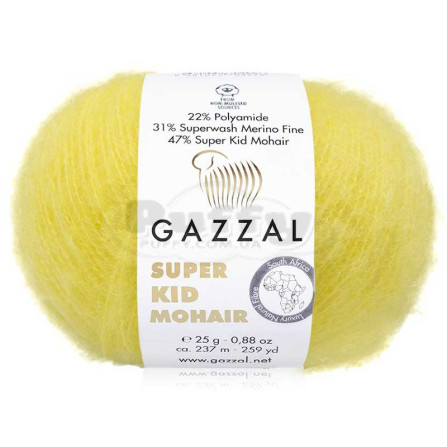 GAZZAL SUPER KID MOHAIR 64431 неоновый жёлтый