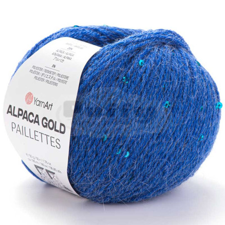 YARNART ALPACA GOLD PAILLETTES 9309 синій джинс