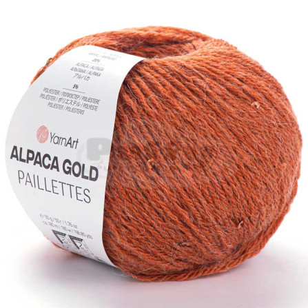 YARNART ALPACA GOLD PAILLETTES 9312 терракот