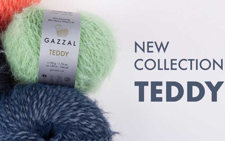Новинка Gazzal Teddy - дуже тепла, м'яка, не колюча, пухнаста і приємна на дотик фантазійна пряжа для в'язання