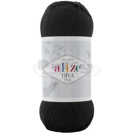 ALIZE DIVA FINE FOREVER 60 чёрный